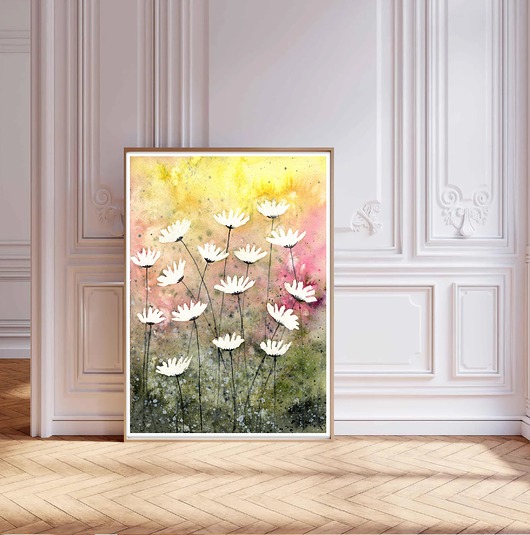 grafiki i ilustracje Kwiaty.  Plakat