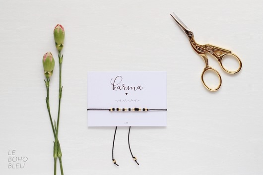 KARMA Morse Code Bracelet Le Boho Bleu