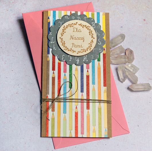 kartki scrapbooking DLA NASZEJ PANI :: KARTKA dla NAUCZYCIELKI