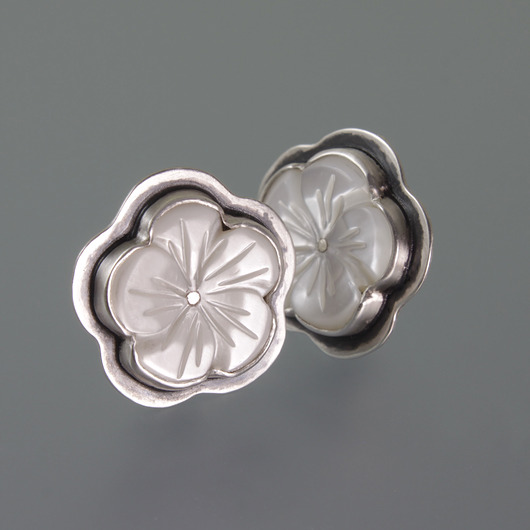 klipsy Perło-kwiaty - klipsy