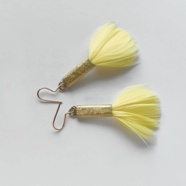 kolczyki z piórami PIÓRKO kolczyki