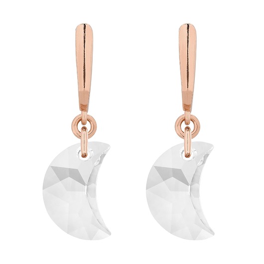 kolczyki swarovski Kolczyki z różowego złota z księżycami SWAROVSKI CRYSTAL