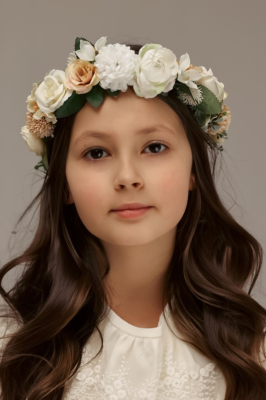 wianki komunijne Boho kwiatowy wianek na głowę n.30734