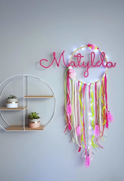 Łapacz Snów z imieniem dziecka. Neon tulimy