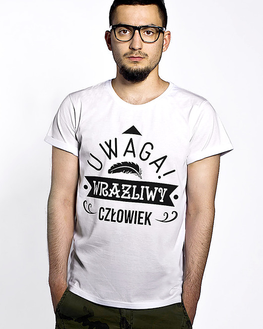 Koszulka Wrażliwy Człowiek ŁAP NAS