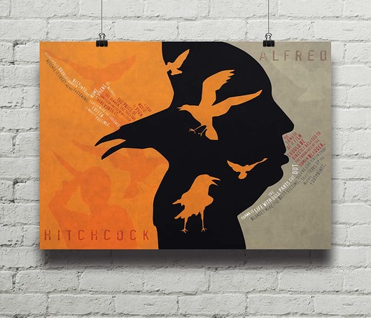Alfred Htichcock - plakat z cytatami A4 minimalmill