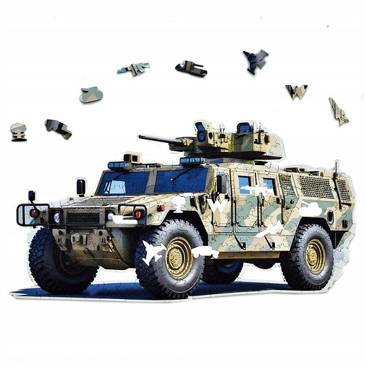 puzzle dla dzieci PUZZLE DREWNIANE MILITARNE 170 elementów JEEP HUMMER L