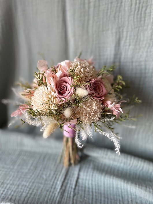 dodatki ślubne Bukiet Ślubny suszone i stabilizowane kwiaty