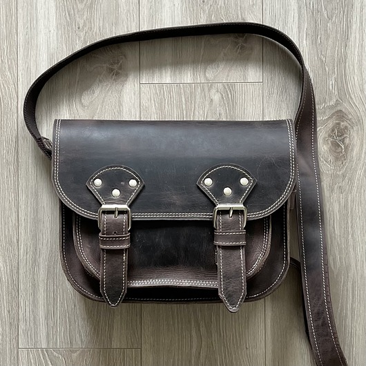 torby na ramię Brązowa torba ze skóry w stylu Vintage.