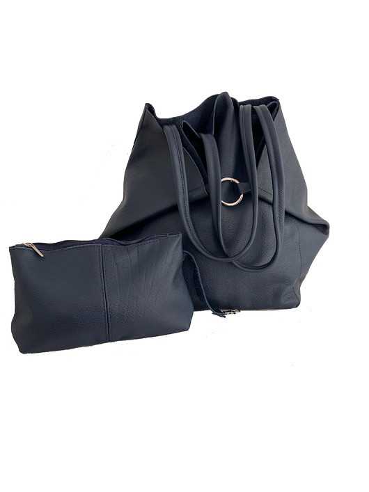 torby na ramię Duża Torebka Skórzana z Saszetką