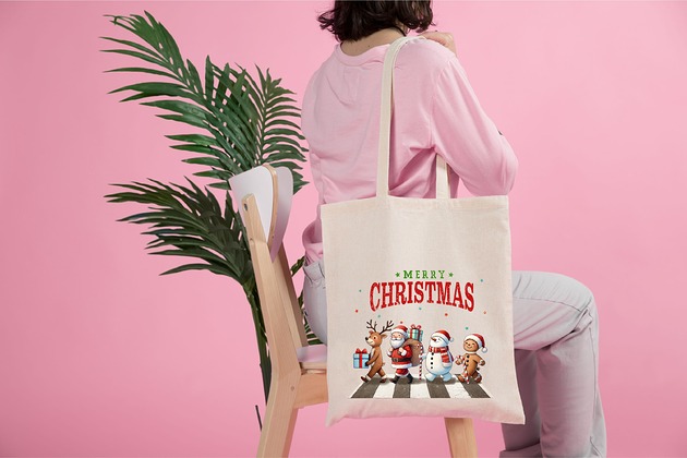 torby na zakupy Merry CHRISTMAS torba bawełnianan z nadrukiem
