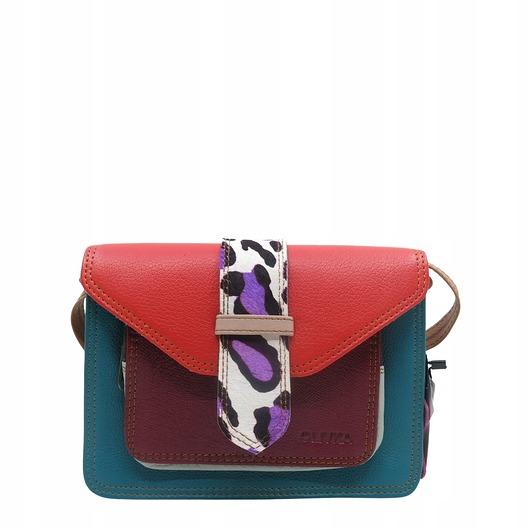 torby na ramię Torebka skórzana dwustronny odwracalny pasek damska listonoszka eko OLIVKA