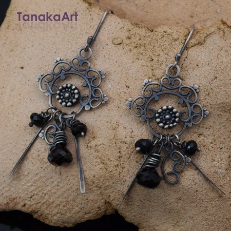 GYPSY MOON (003) z granatem i turmalinem tanakaArt
