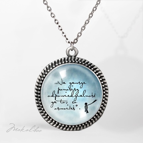 Mały Książę -  medalion silver (blue) Makaliboo