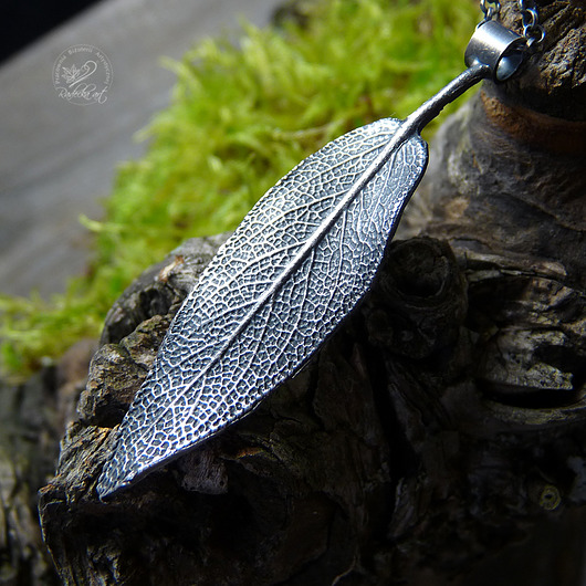 Sage Leaf Necklace Radecka art