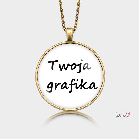 Medalion okrągły Z WŁASNĄ GRAFIKĄ laluv