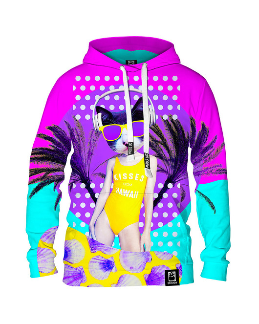 bluza z kapturem damska Damska Bluza z kapturem DR.CROW Dj Kitty