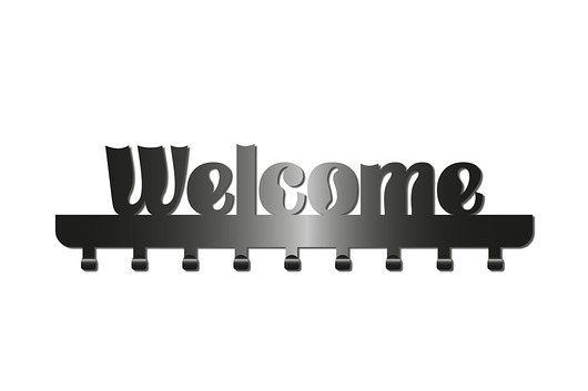 wieszaki Nowoczesny Wieszak Z Kolekcji Simple Napis Welcome