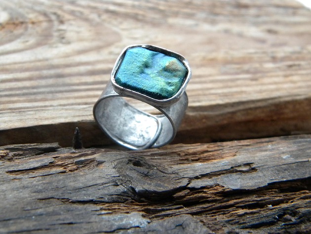 biżuteria męska W kolorach leśnego żuka - pierścionek