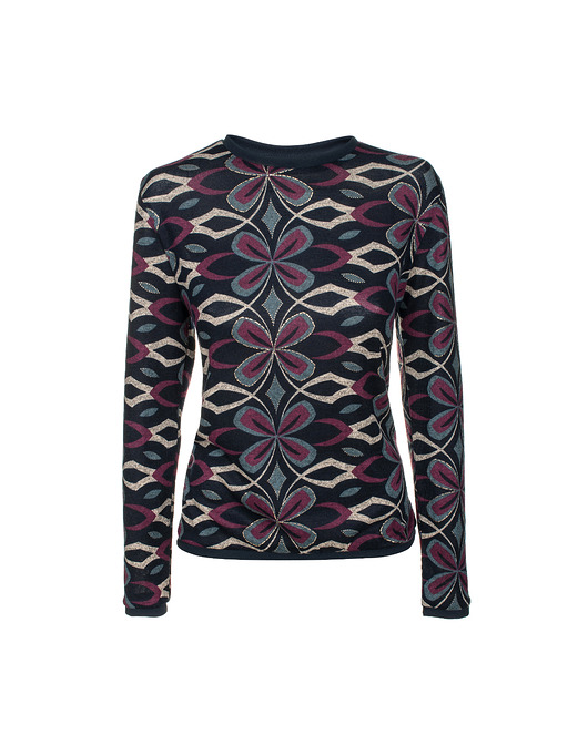 WYPRZEDAŻ 69  Sweter Geometric Navy Blue COMO