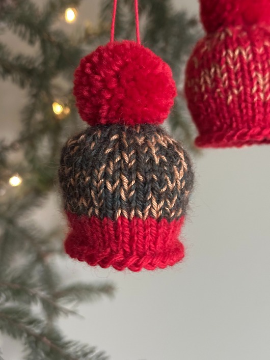 ozdoby choinkowe Ozdoba na choinkę, mini-czapeczka, zielono-czerwona