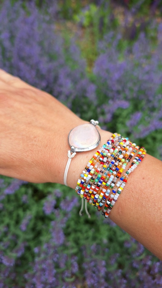 bransoletki wire wrapping Aura na lato - bransoletka sznurkowa