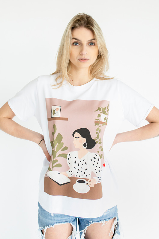 t-shirt damskie Koszulka Coffee Time