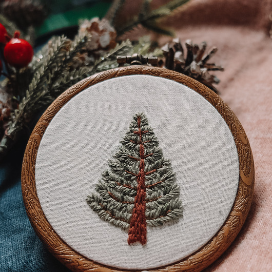 dekoracje świąteczne Ręcznie haftowana choinka ozdoba na święta
