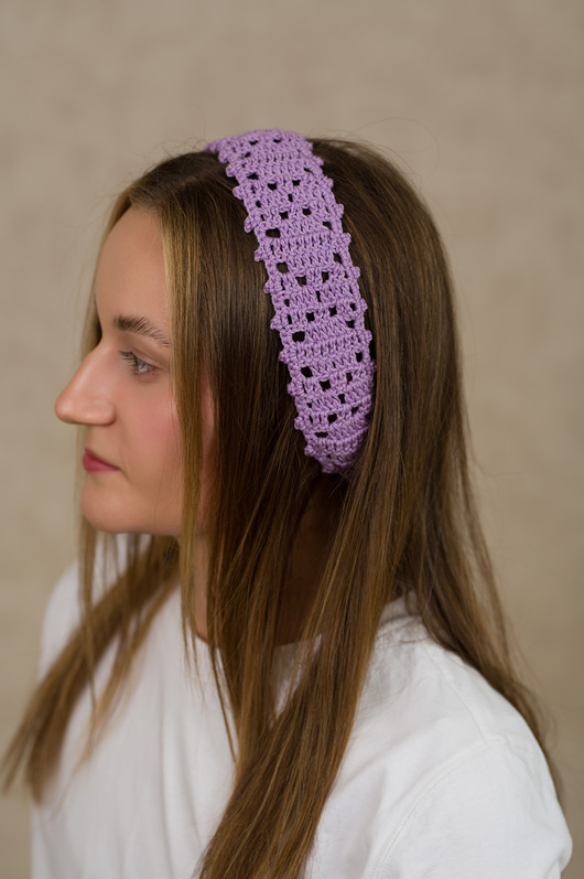 opaski do włosów Opaska na głowę fioletowa