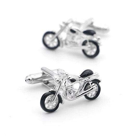 spinki do mankietów Ekskluzywne spinki do mankietów w kształcie motocykla