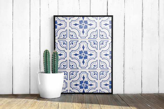 PLAKAT WAVE PATTERN 42x60cm,bez ramki Sun Patterns