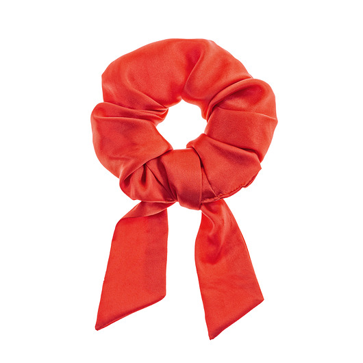 gumki do włosów Scrunchie jedwabna maxi z wstążką - sunset