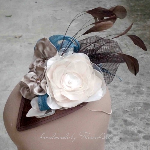 BLUE LAGOON fascynator FloraArt