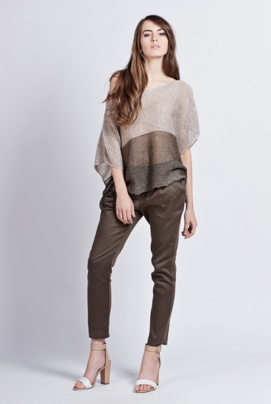 mocca knitted blouse Lanti