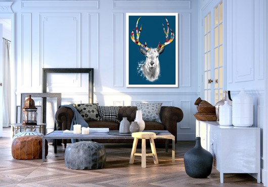 OBRAZ NA PŁÓTNIE - JELEŃ - 70x100cm LUdesign gallery