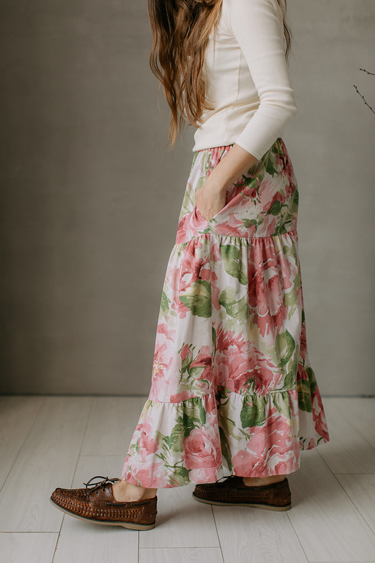 spódnice maxi Spódnica FOLHA LONG /ROSA/