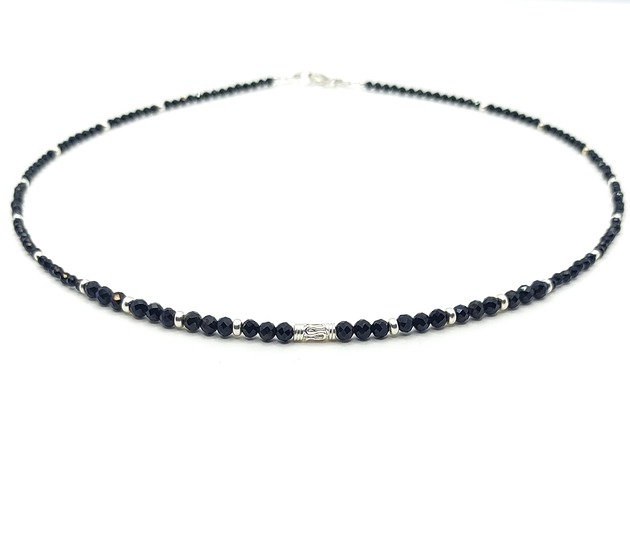 naszyjniki - inne Naszyjnik z czarnych turmalinów