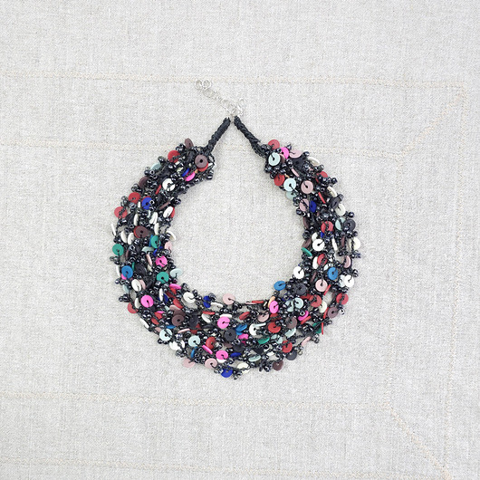 kolie 7014 Wielokolorowy naszyjnik boho