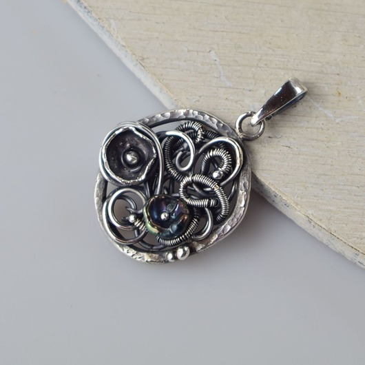 wisiory Soreva - srebrny wisior wire-wrapping II