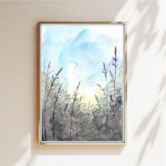 obrazy Oryginalna akwarela. Łąka A5