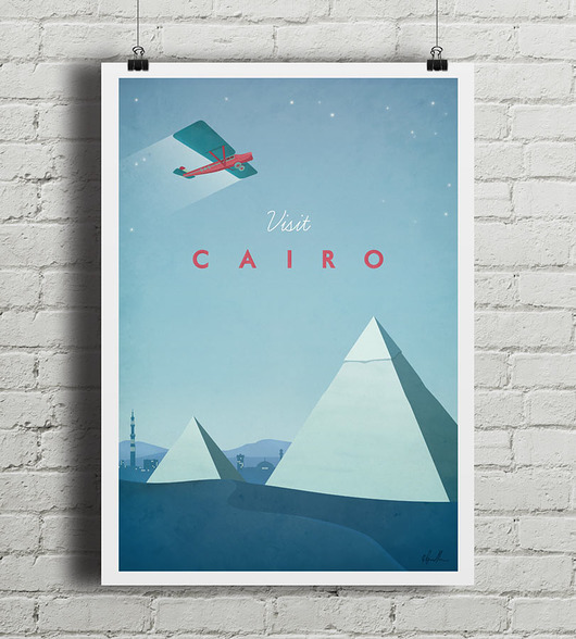 Kair - Egipt - vintage plakat minimalmill