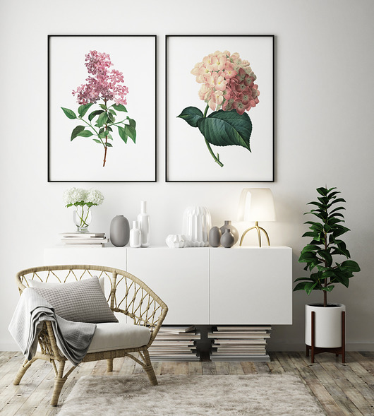 Różowe kwiaty - zestaw 2 plakatów HOG STUDIO