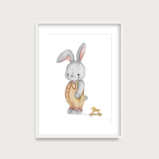 obrazy i plakaty do pokoju dziecięcego Plakat 30x40  "Retro Bunny"