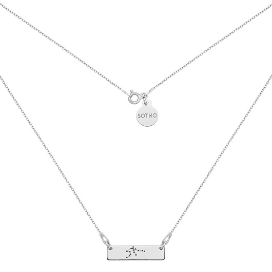 srebrne naszyjniki Srebrny naszyjnik z konstelacją Wodnika