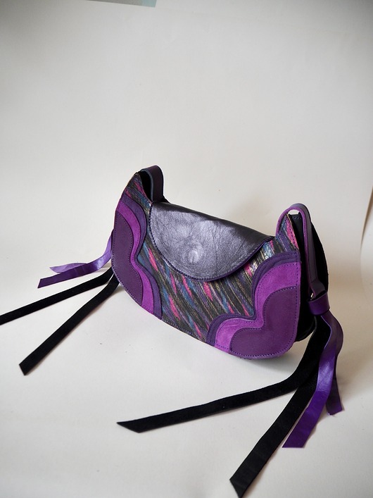 torby na ramię Skórzana torebka handmade z upcyklingu