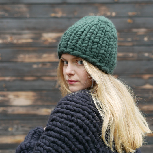 czapki damskie Czapka Beanie 100% organiczna wełna merino