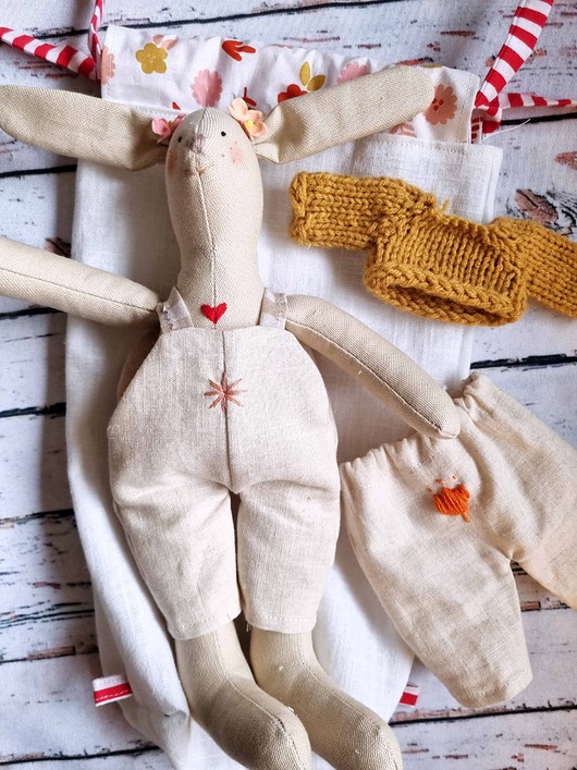 misie i maskotki Przytulanka królik z akcesoriami