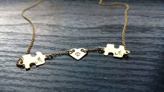 Personalny naszyjnik, puzzle, serce KaroBijouLine