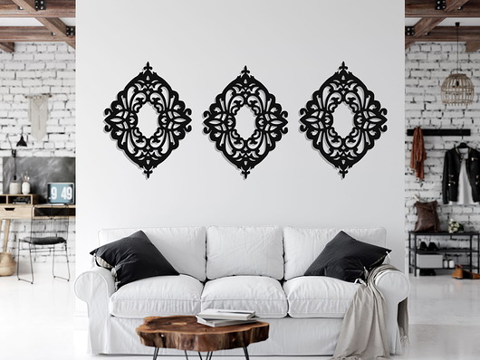 inne DEKORACYJNY PANEL AŻUROWY, SANTILLANE, DEKORACJA ŚCIENNA 3D, ORNAMENT, TRYPTY