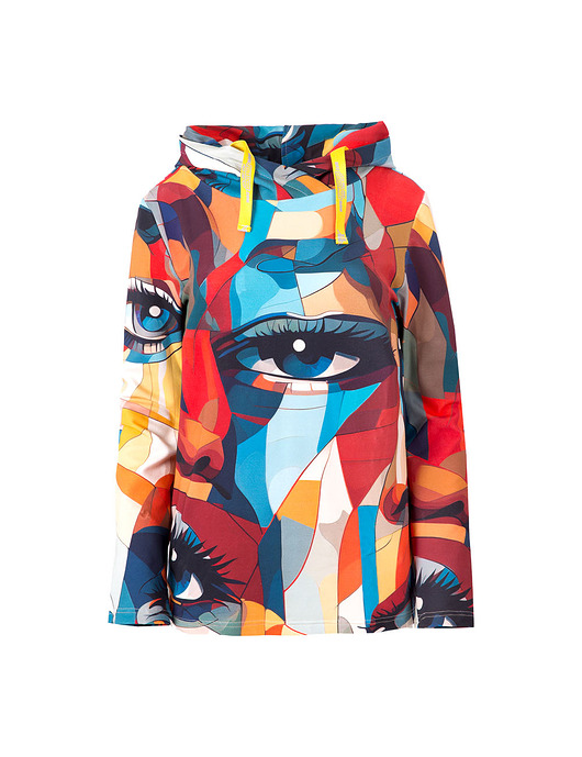 bluza z kapturem damska Bluza kangurka "Eyes" unisex